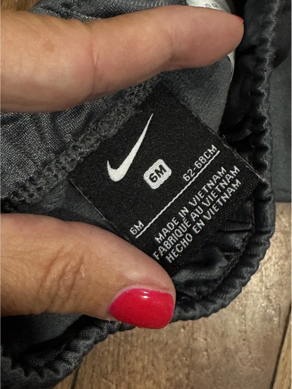 Nike Baby Toddler Athletic Pants 6M Dark Gray with Orange Swoosh